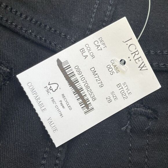 J. CREW Essential Straight Jean All-day Stretch Size 28 Black NEW Casual BT022 - Picture 7 of 14